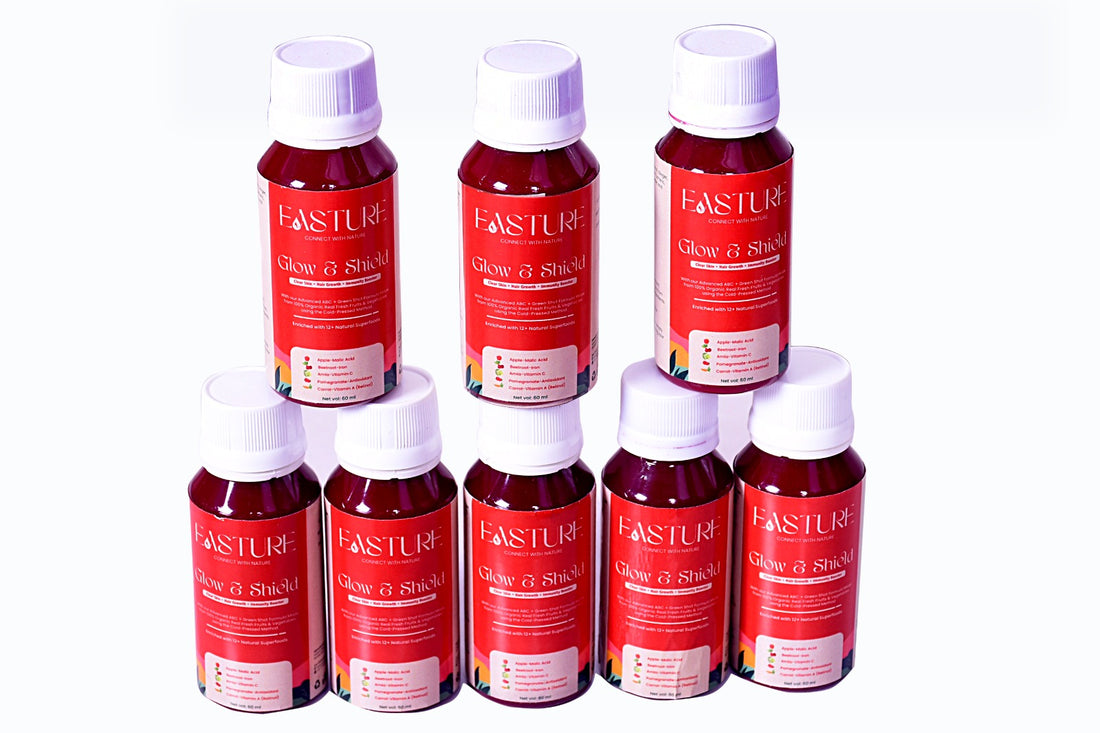 Glow & Shield | Inner Glow Superfood Shots  for Skin, Hair & Immunity.